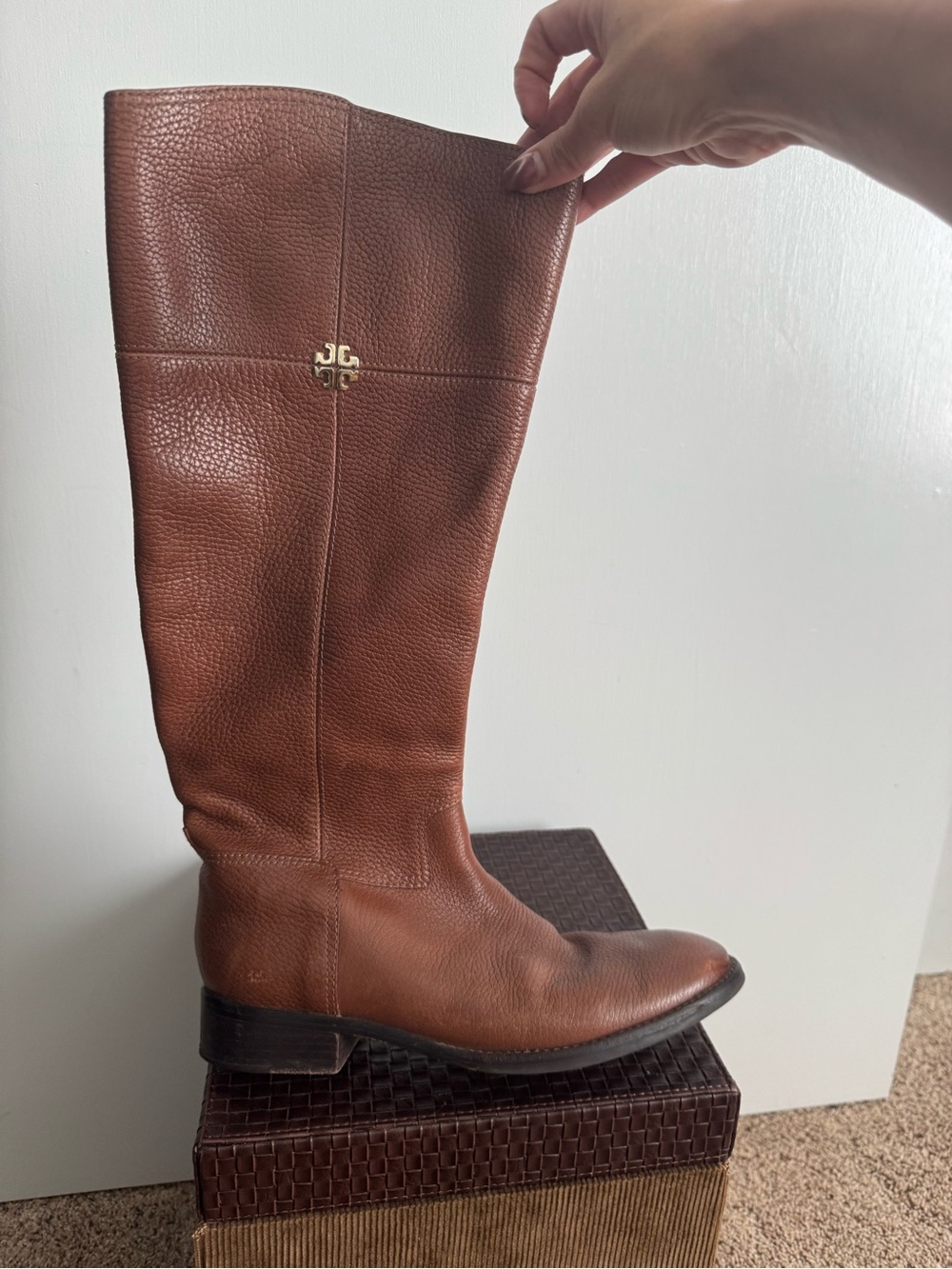 Tory Burch Brown Leather Knee High Boots - Picture 6 of 9